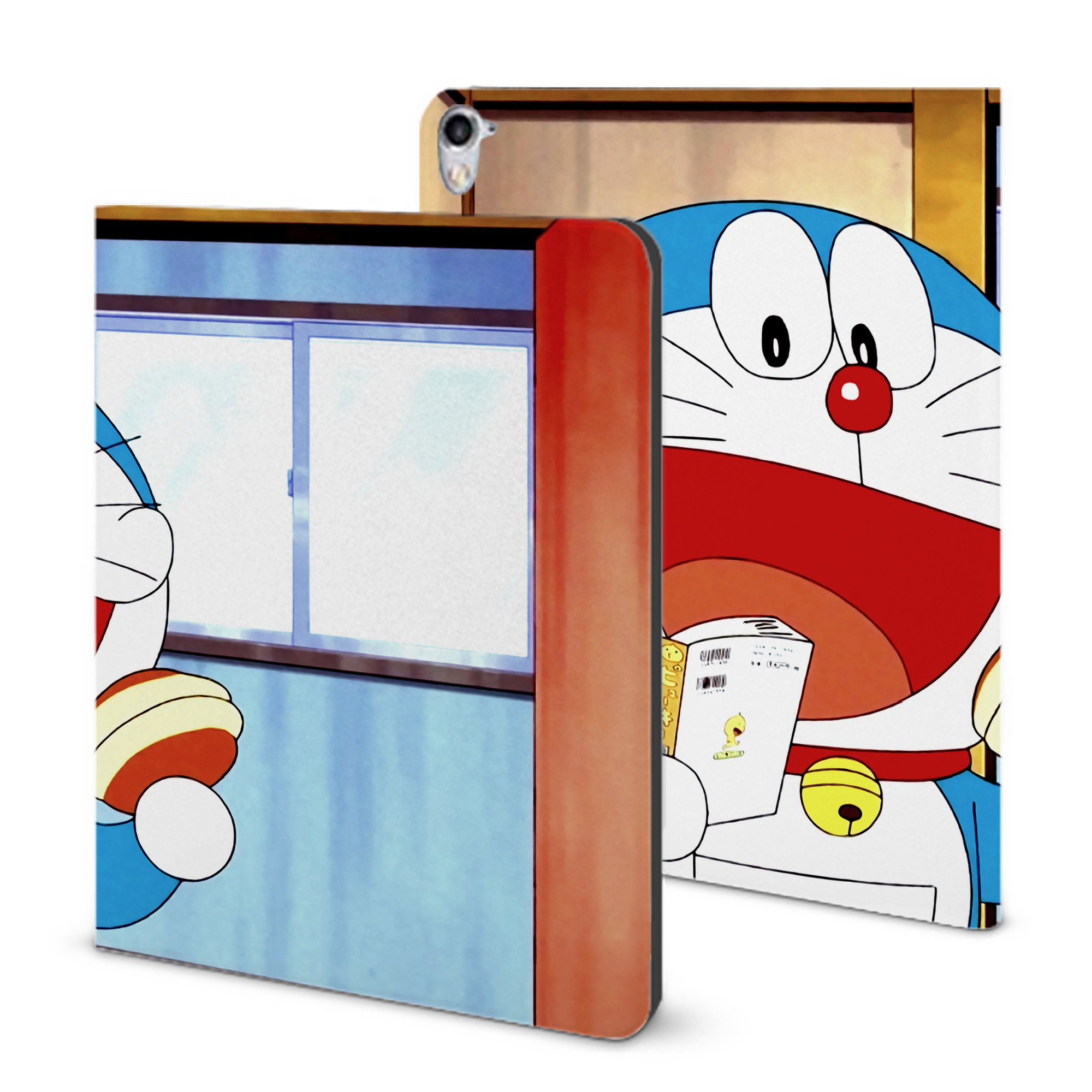 （画像用） ドラえもん Doraemon IPad ケース ブック型 PUレザー TPU 耐衝撃 軽量 薄型 ペン収納なし 全面保護 IPad 各モデル対応